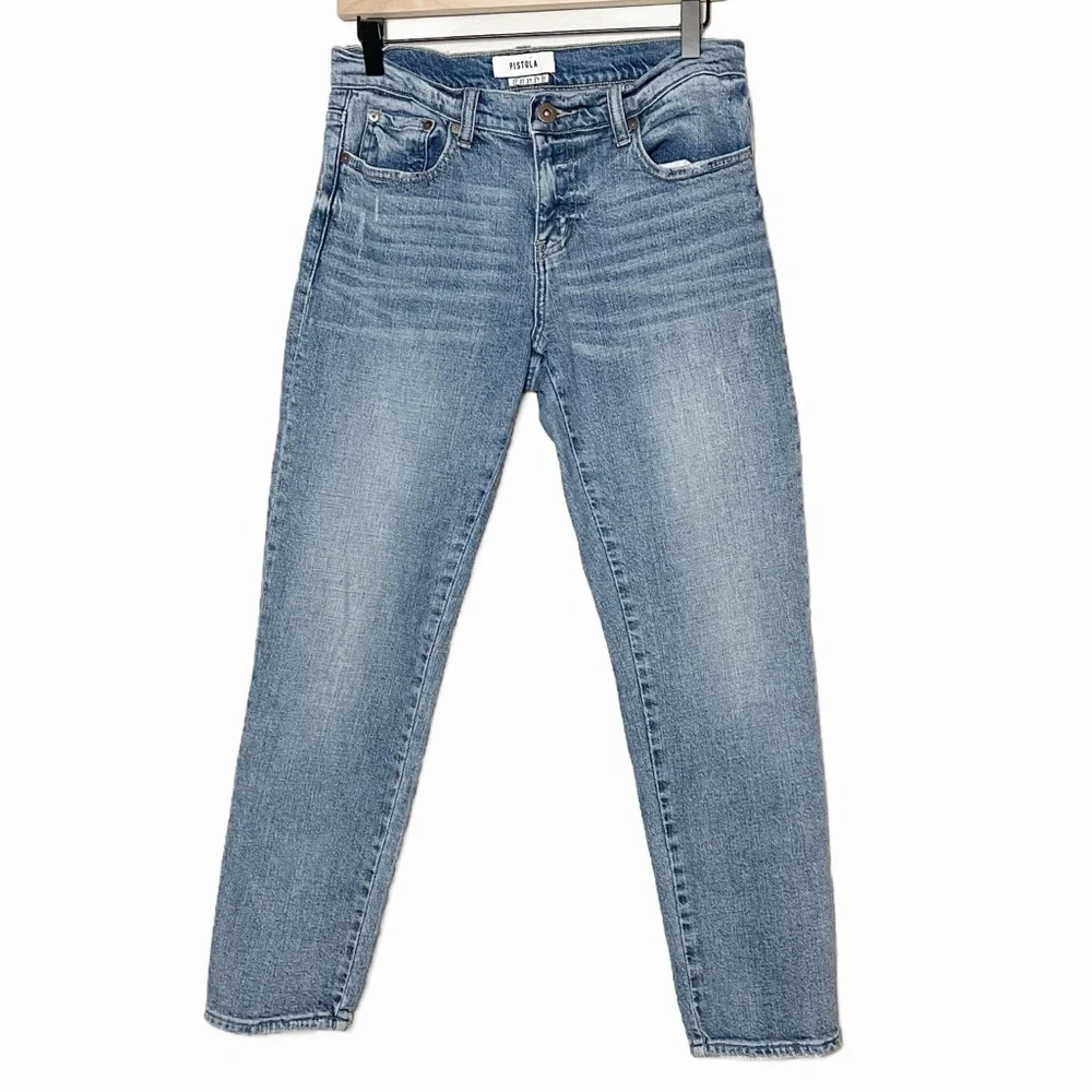 Pistola Denim Girlfriend Mason High-rise straight-leg jeans size 27